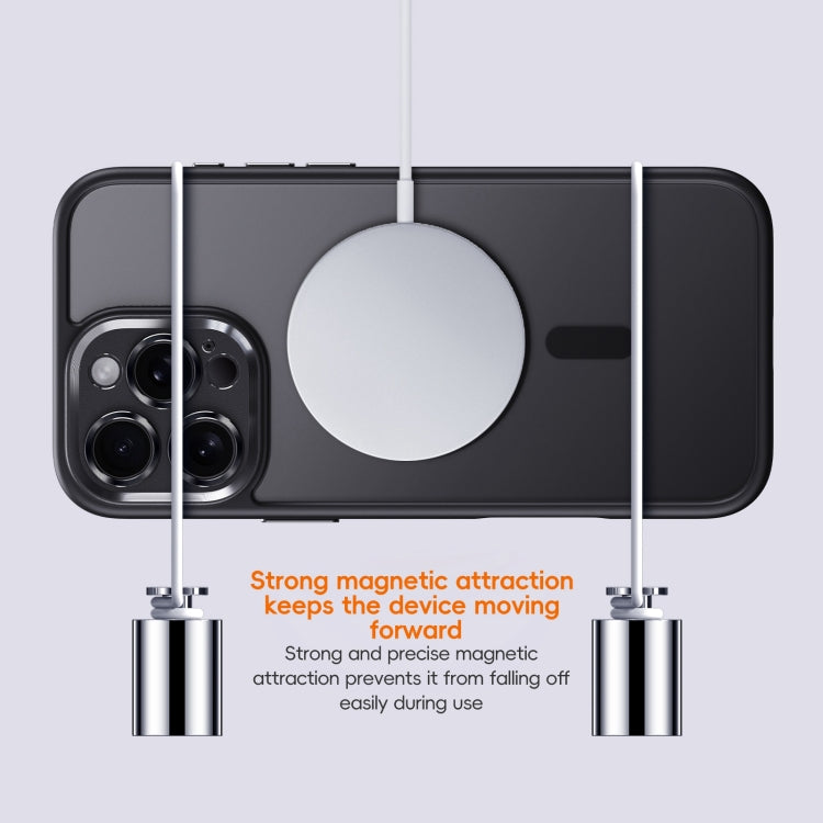 For iPhone 16 Fine Hole Frosted MagSafe Magnetic Phone Case(Black) - free shipping - PMC Jewellery - Order now!