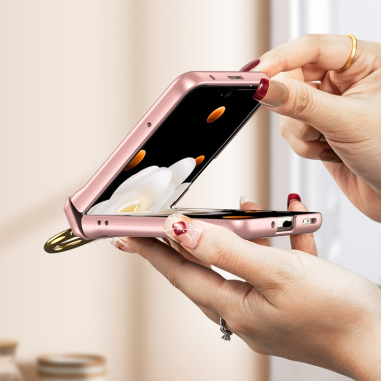 For Honor Magic V Flip GKK Integrated Magnetic Folding Hinge Full Coverage Phone Case with Ring Holder(Black) - free shipping - PMC Jewellery - Order now!