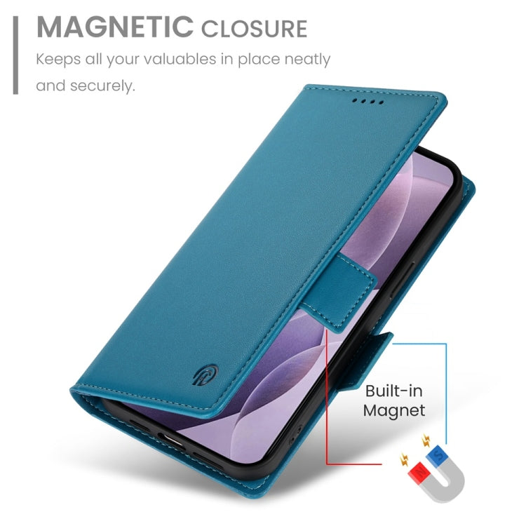 For Redmi K70 Ultra Side Buckle Magnetic Frosted Leather Phone Case(Blue) - free shipping - PMC Jewellery - Order now!