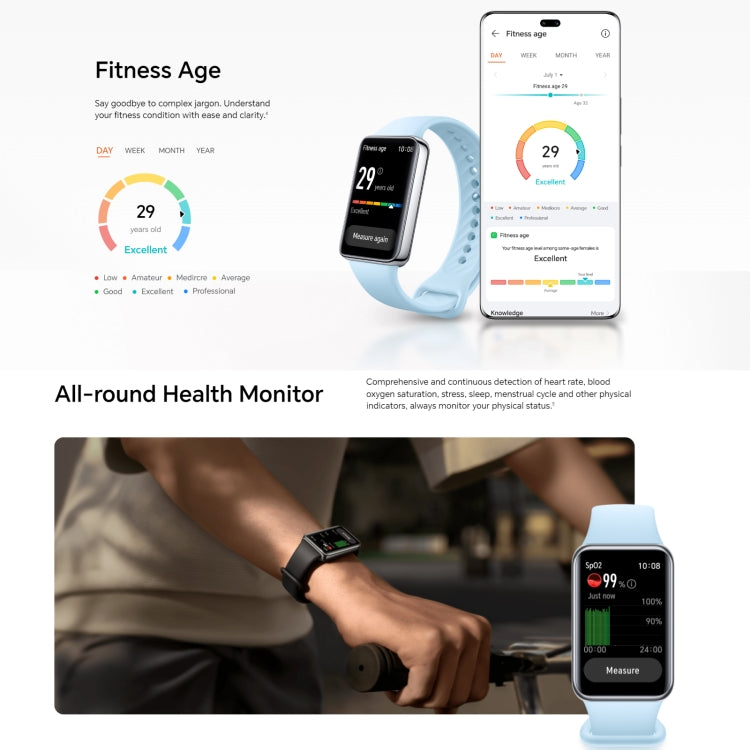 Honor Band 9, 1.57 inch AMOLED Screen, Support Heart Rate / Blood Oxygen / Sleep Monitoring, NFC Version(Blue) - free shipping - PMC TechLife - Order now!