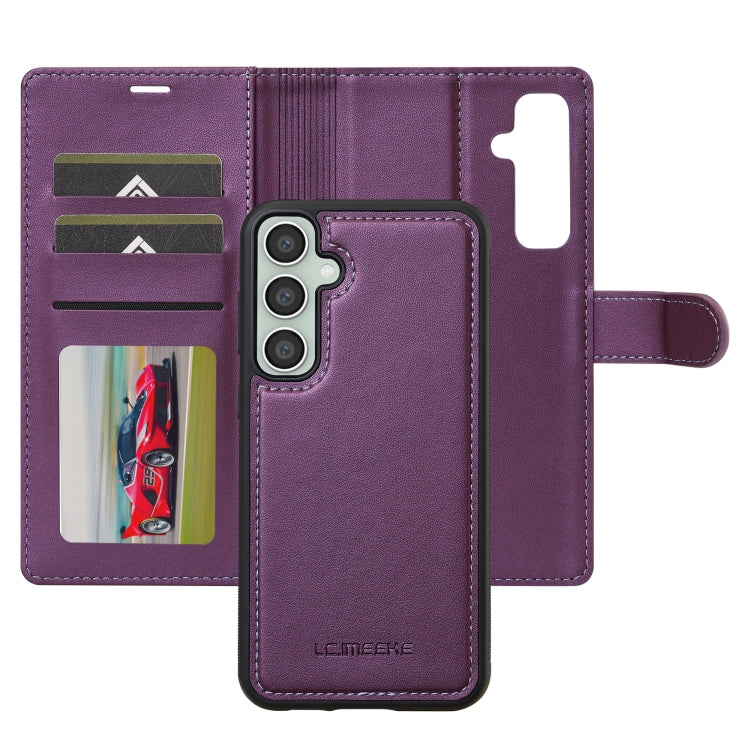 For Samsung Galaxy A35 5G LC.IMEEKE L2 Series Detachable Magsafe PU Phone Case with Lanyard(Purple) - free shipping - PMC Jewellery - Order now!