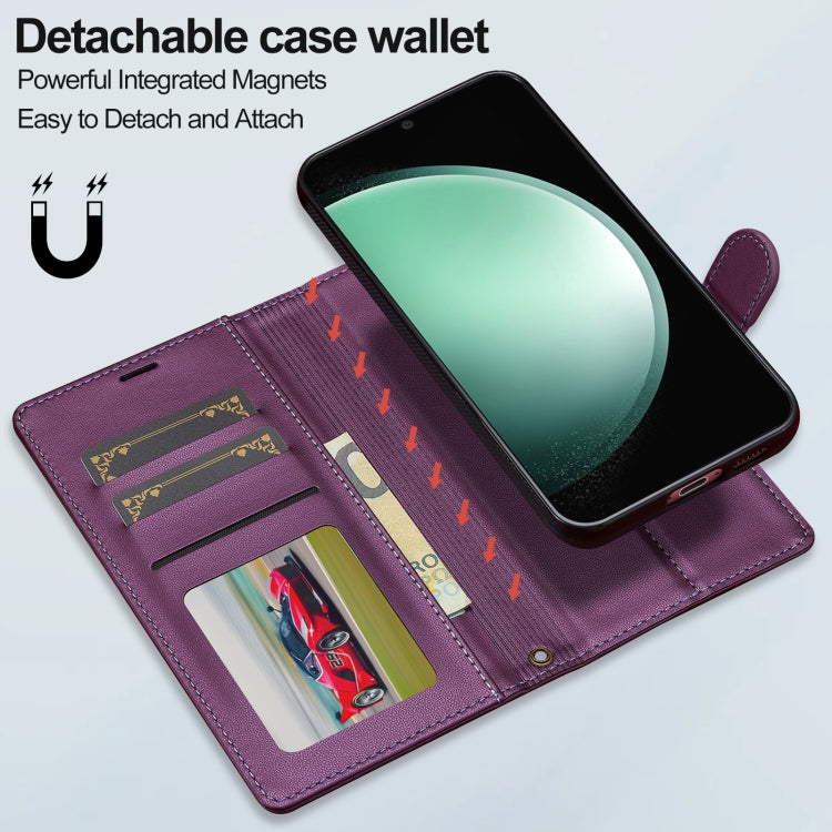 For Samsung Galaxy A35 5G LC.IMEEKE L2 Series Detachable Magsafe PU Phone Case with Lanyard(Purple) - free shipping - PMC Jewellery - Order now!