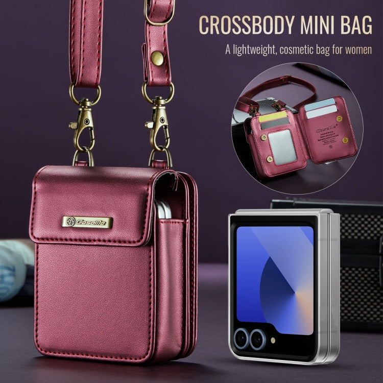 For Samsung Z Flip Series CaseMe Me50 Mini Lanyard Universal Bag(Wine Red) - free shipping - PMC Jewellery - Order now!