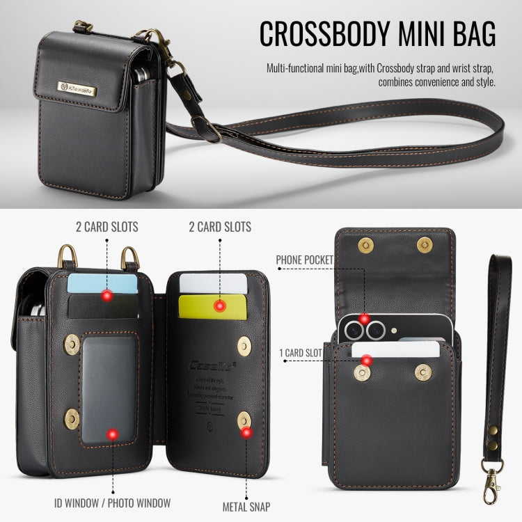 For Samsung Z Flip Series CaseMe Me50 Mini Lanyard Universal Bag(Black) - free shipping - PMC Jewellery - Order now!