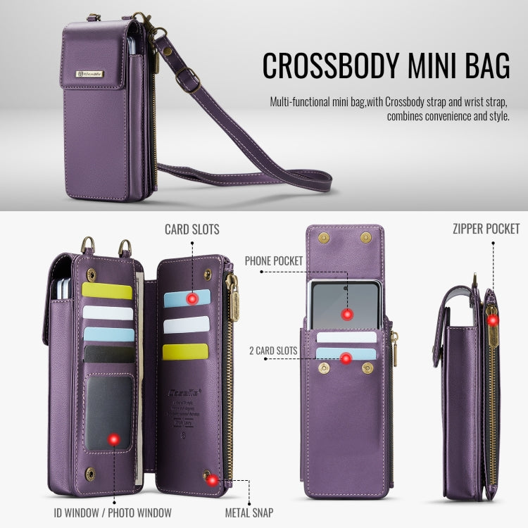 For Samsung Z Fold Series CaseMe Me50 Mini Lanyard Universal Bag(Purple) - free shipping - PMC Jewellery - Order now!