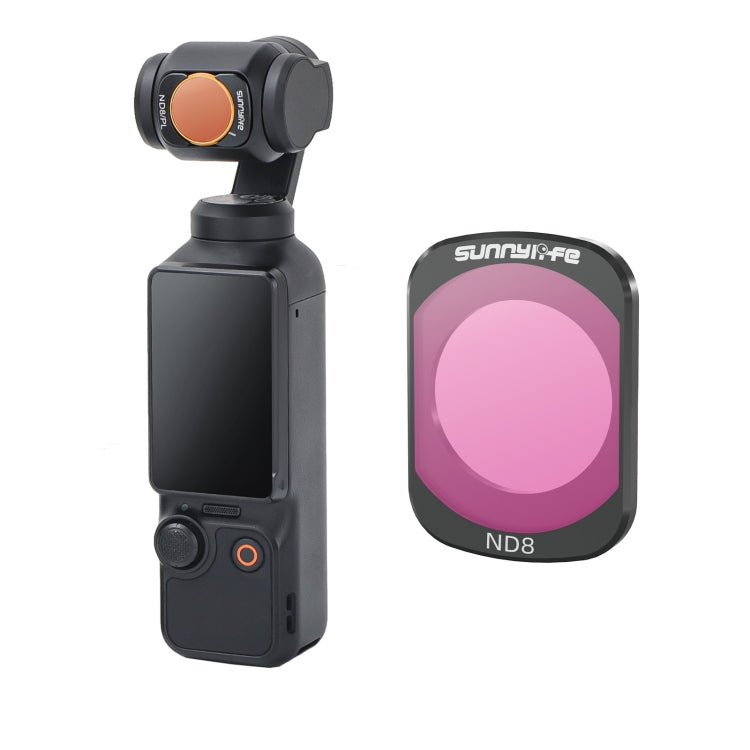 For DJI Osmo Pocket 3 Sunnylife Camera Lens Magnetic Metal Filter, No Impact On Gimbal Reset, Filter:ND8 - free shipping - PMC TechLife - Order now!