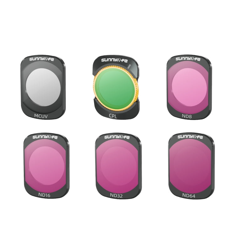 For DJI Osmo Pocket 3 Sunnylife Camera Lens Magnetic Metal Filter, No Impact On Gimbal Reset, Filter:6 in 1 UV CPL ND8-64 - free shipping - PMC TechLife - Order now!