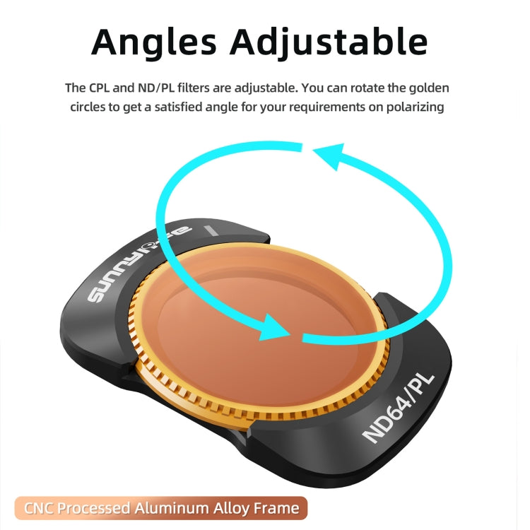 For DJI Osmo Pocket 3 Sunnylife Camera Lens Magnetic Metal Filter, No Impact On Gimbal Reset, Filter:3 in 1 CPL ND8 ND16 - free shipping - PMC TechLife - Order now!