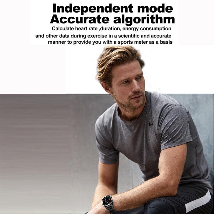 G45 2.01 inch Screen Silicone Strap 10m Waterproof Smart Watch, Support Flashlight / Bluetooth Call / HRV(Black) - Smart Watches by PMC TechLife | Online Shopping South Africa | PMC TechLife | Buy Now Pay Later Mobicred