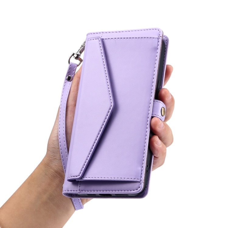 For Samsung Galaxy S25 Ultra 5G Wallet Multi-card Slot Leather Phone Case with Lanyard(Purple) - Galaxy S25 Ultra 5G Cases by PMC TechLife | Online Shopping South Africa | PMC TechLife | Buy Now Pay Later Mobicred