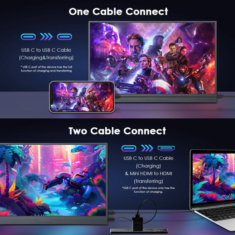 GXMO G156FC 15.6 inch 1920x1080P IPS Screen Portable Monitor(Black) - free shipping - PMC Jewellery - Order now!