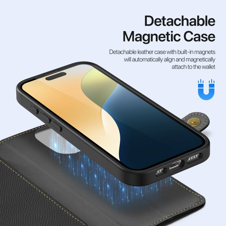 For iPhone 16 Pro Max DUX DUCIS Lawa Series 2 in 1 Wallet Zipper Detachable MagSafe Phone Case with Lanyard(Black) - free shipping - PMC Jewellery - Order now!