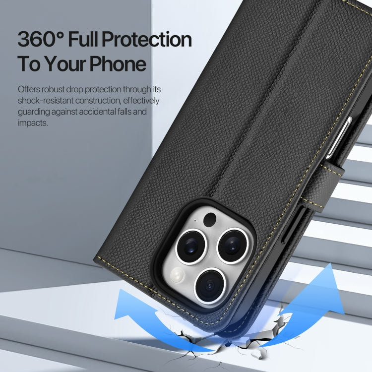 For iPhone 16 Pro Max DUX DUCIS Lawa Series 2 in 1 Wallet Zipper Detachable MagSafe Phone Case with Lanyard(Black) - free shipping - PMC Jewellery - Order now!