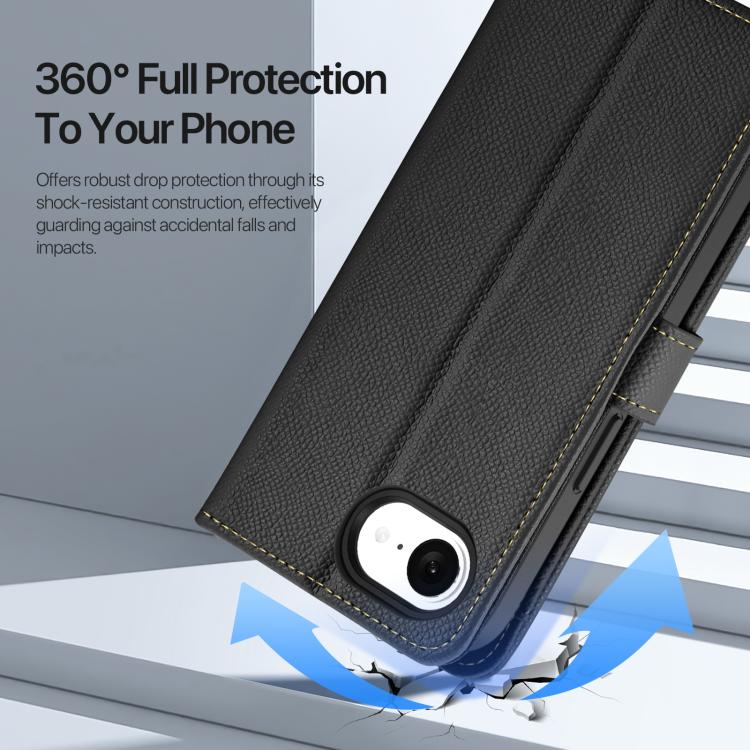 For iPhone 16e DUX DUCIS Lawa Series 2 in 1 Wallet Zipper Detachable MagSafe Phone Case with Lanyard(Black) - free shipping - PMC TechLife - Order now!