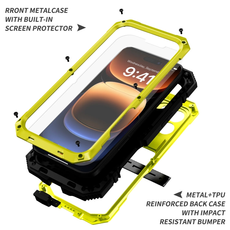 For iPhone 16 Pro Max R-JUST Life Waterproof Dustproof Shockproof Phone Case(Yellow) - free shipping - PMC Jewellery - Order now!