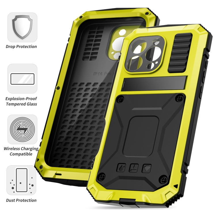 For iPhone 16 Pro Max R-JUST Life Waterproof Dustproof Shockproof Phone Case(Yellow) - free shipping - PMC Jewellery - Order now!