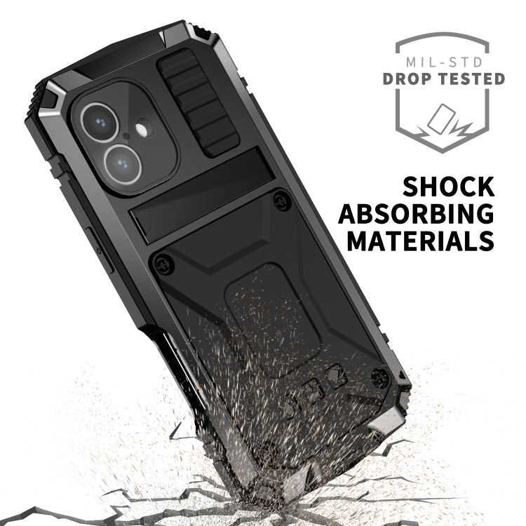 For iPhone 16 R-JUST Life Waterproof Dustproof Shockproof Phone Case(Black) - free shipping - PMC Jewellery - Order now!