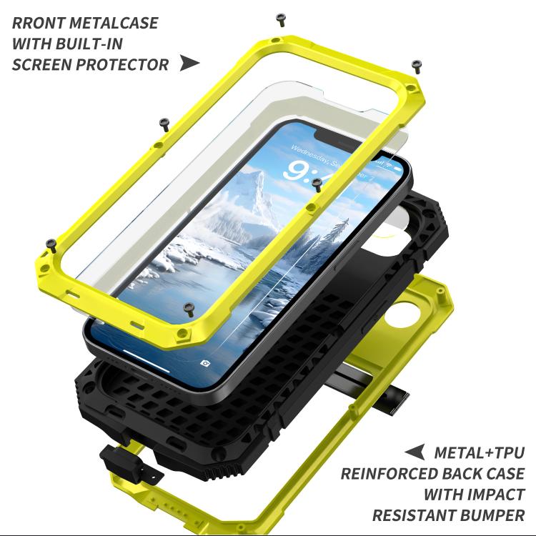 For iPhone 16e R-JUST Life Waterproof Dustproof Shockproof Phone Case(Yellow) - free shipping - PMC TechLife - Order now!