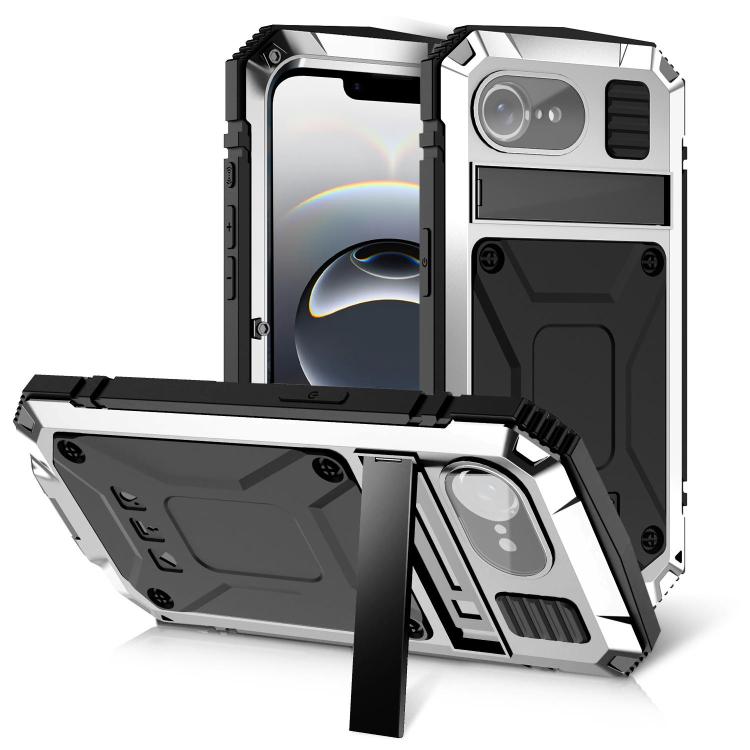 For iPhone 16e R-JUST Life Waterproof Dustproof Shockproof Phone Case(Silver) - iPhone 16e Cases by R-JUST | Online Shopping South Africa | PMC TechLife | Buy Now Pay Later Mobicred