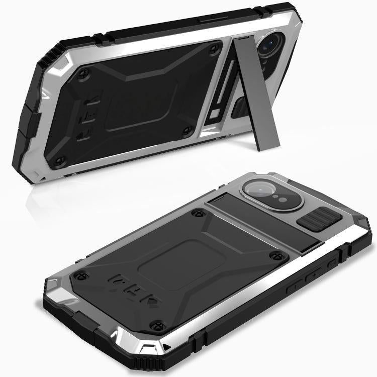 For iPhone 16e R-JUST Life Waterproof Dustproof Shockproof Phone Case(Silver) - iPhone 16e Cases by R-JUST | Online Shopping South Africa | PMC TechLife | Buy Now Pay Later Mobicred