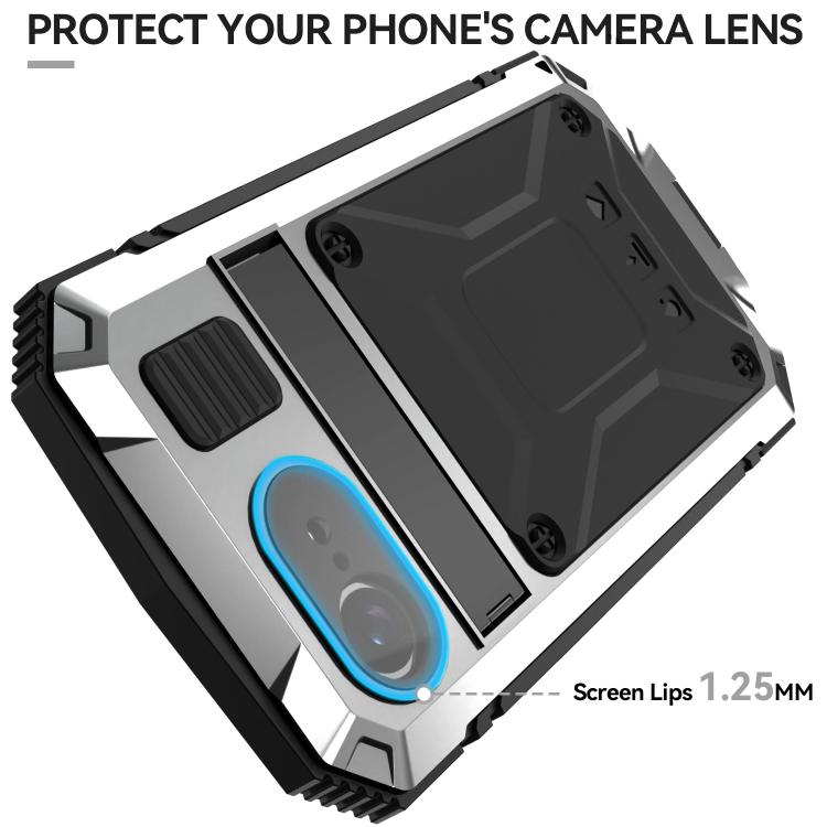 For iPhone 16e R-JUST Life Waterproof Dustproof Shockproof Phone Case(Silver) - iPhone 16e Cases by R-JUST | Online Shopping South Africa | PMC TechLife | Buy Now Pay Later Mobicred