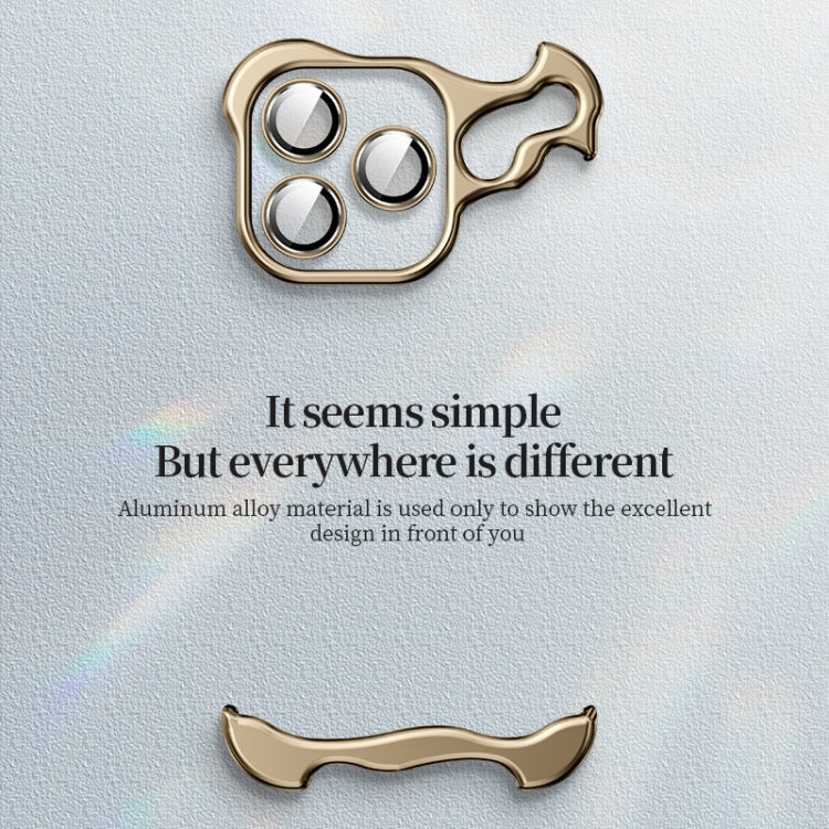 For iPhone 16 Plus Frameless Metal Corner Pad Phone Case with Lens Film(Black) - free shipping - PMC Jewellery - Order now!