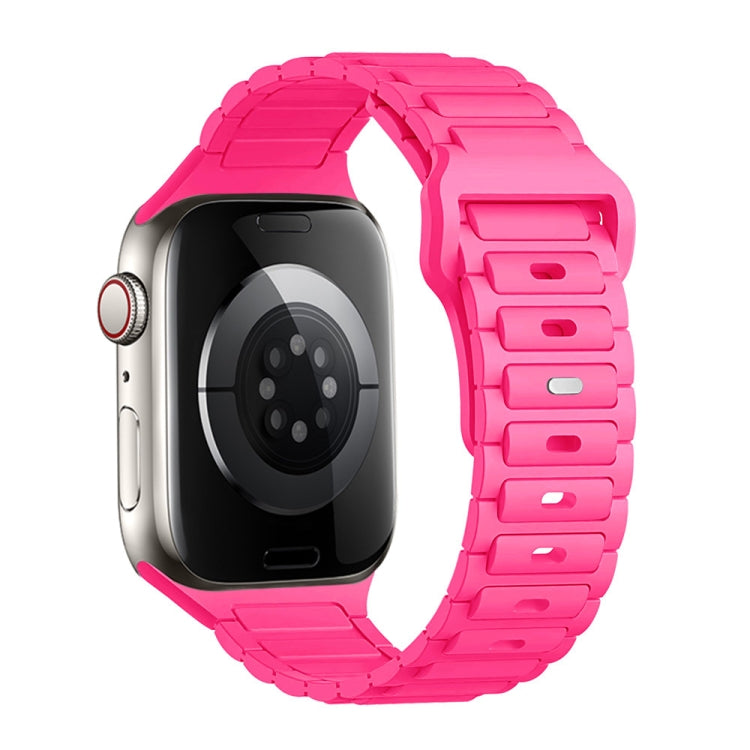 For Apple Watch SE 2023 44mm Tri-beads Loop Buckle Silicone Watch Band(Rose Red) - free shipping - PMc TechLife - Order now!