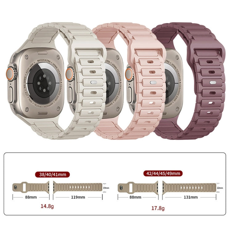 For Apple Watch SE 2023 44mm Tri-beads Loop Buckle Silicone Watch Band(Rose Red) - free shipping - PMc TechLife - Order now!