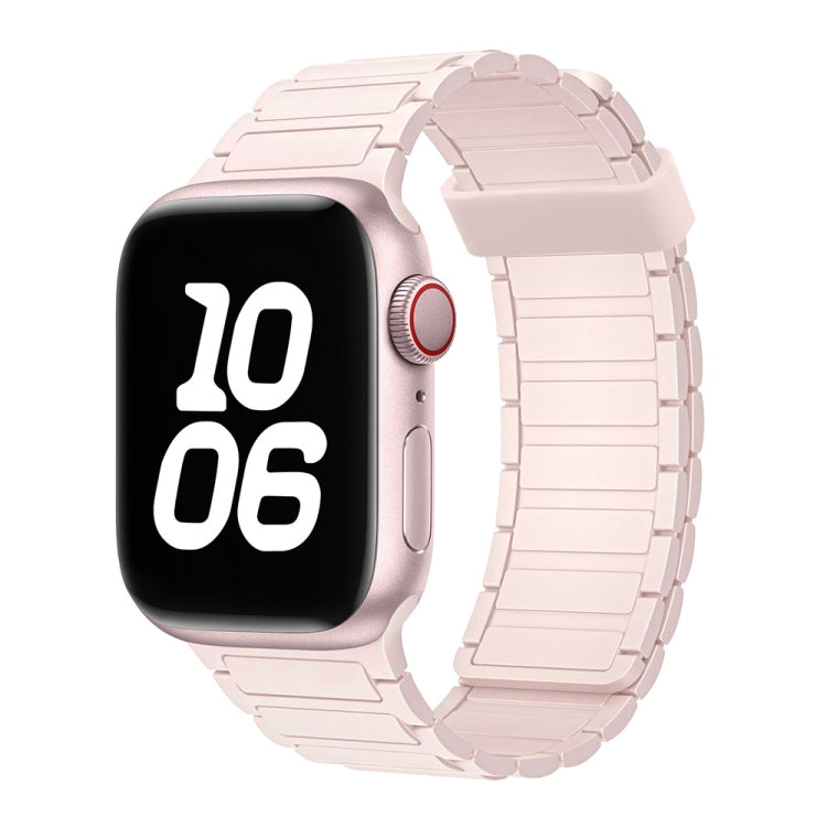 For Apple Watch SE 40mm Tri-beads Magnetic Hoop Silicone Watch Band(Bright Pink) - free shipping - PMc TechLife - Order now!