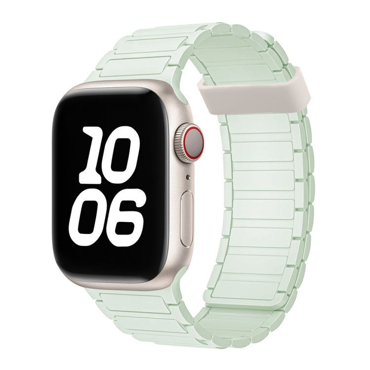 For Apple Watch Series 3 42mm Tri-beads Magnetic Hoop Silicone Watch Band(Light Mint) - free shipping - PMc TechLife - Order now!
