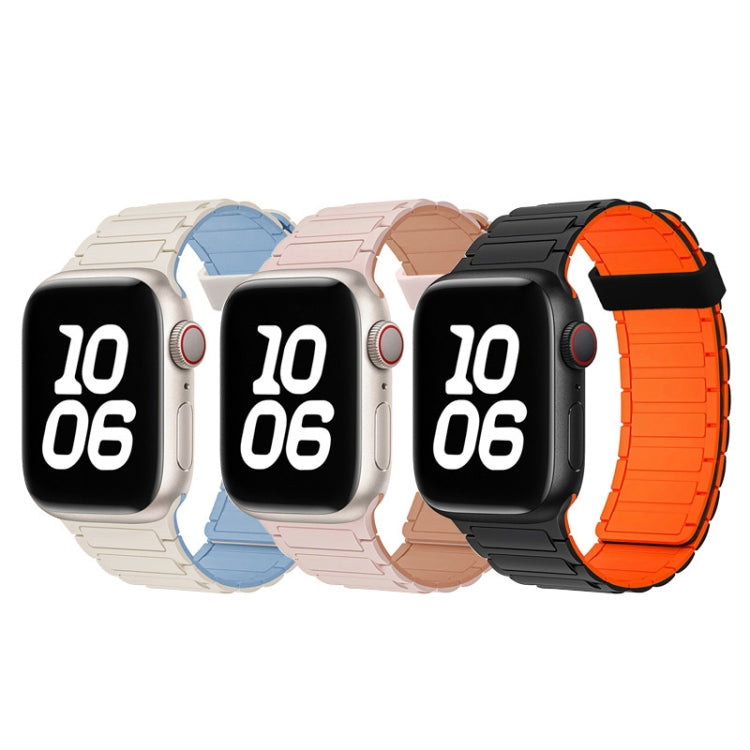 For Apple Watch Series 5 44mm Tri-beads Magnetic Hoop Silicone Watch Band(Baby Blue) - free shipping - PMc TechLife - Order now!