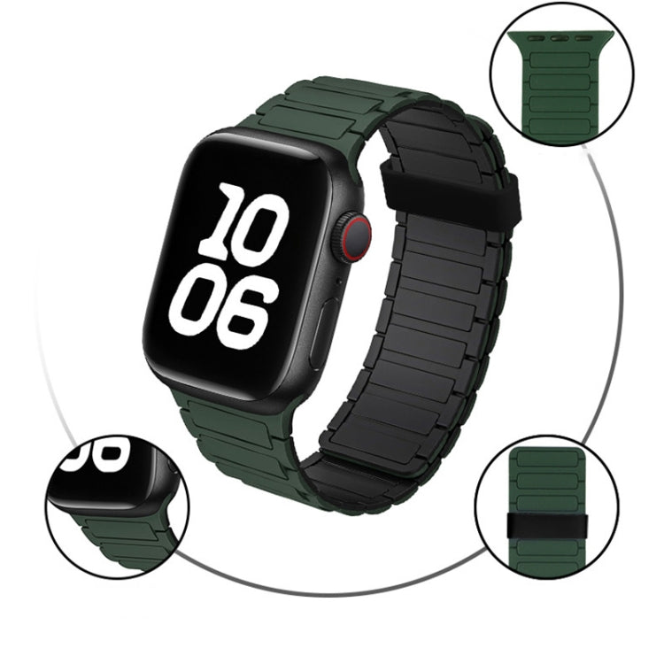 For Apple Watch SE 2022 44mm Tri-beads Magnetic Hoop Silicone Watch Band(Light Mint Starlight) - free shipping - PMc TechLife - Order now!