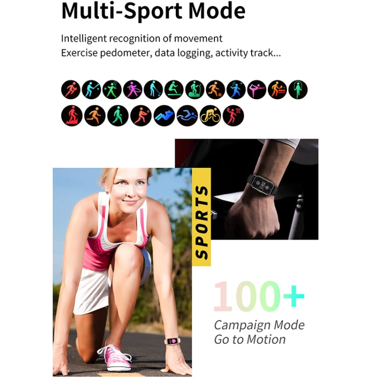 CY22 1.47 inch Silicone Strap IP67 Waterproof Smart Watch, Support Heart Rate / Blood Pressure(Pink) - Smart Watches by PMC TechLife | Online Shopping South Africa | PMC TechLife | Buy Now Pay Later Mobicred