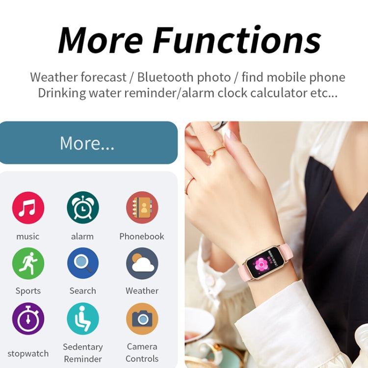 CY22 1.47 inch Silicone Strap IP67 Waterproof Smart Watch, Support Heart Rate / Blood Pressure(Pink) - Smart Watches by PMC TechLife | Online Shopping South Africa | PMC TechLife | Buy Now Pay Later Mobicred