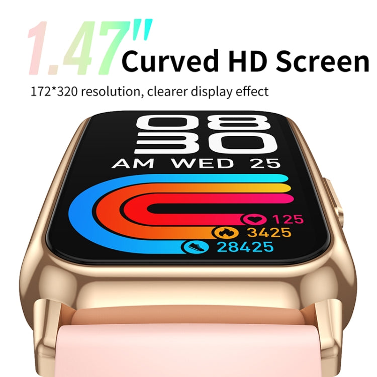 CY22 1.47 inch Steel Strap IP67 Waterproof Smart Watch, Support Heart Rate / Blood Pressure(Gold) - Smart Watches by PMC TechLife | Online Shopping South Africa | PMC TechLife | Buy Now Pay Later Mobicred