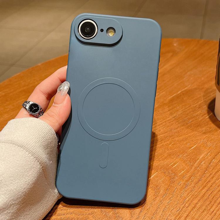 For iPhone 16e Solid Color Liquid Silicone MagSafe Magnetic Phone Case(Lavender Grey) - iPhone 16e Cases by PMC TechLife | Online Shopping South Africa | PMC TechLife | Buy Now Pay Later Mobicred