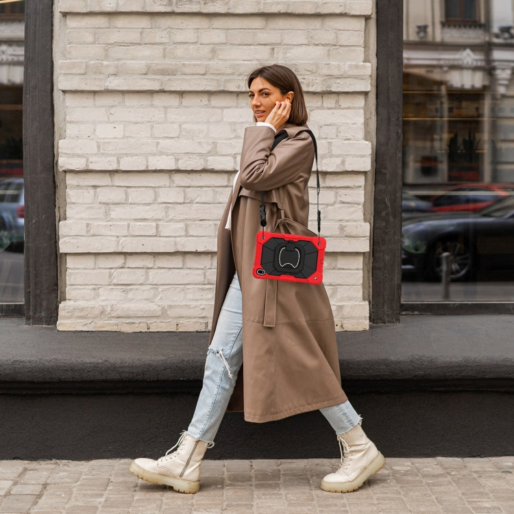 For Huawei Matepad SE 11 2024 Contrast Color Robot Silicone Hybrid PC Tablet Case(Red Black) - Huawei by PMC Jewellery | Online Shopping South Africa | PMC Jewellery | Buy Now Pay Later Mobicred