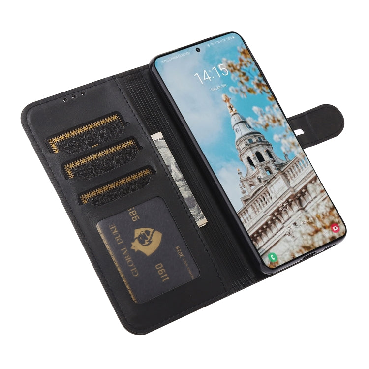 For Samsung Galaxy S25+ 5G Embossed Happy Cat Pattern Flip Leather Phone Case(Black) - Galaxy S25+ 5G Cases by PMC Jewellery | Online Shopping South Africa | PMC Jewellery | Buy Now Pay Later Mobicred