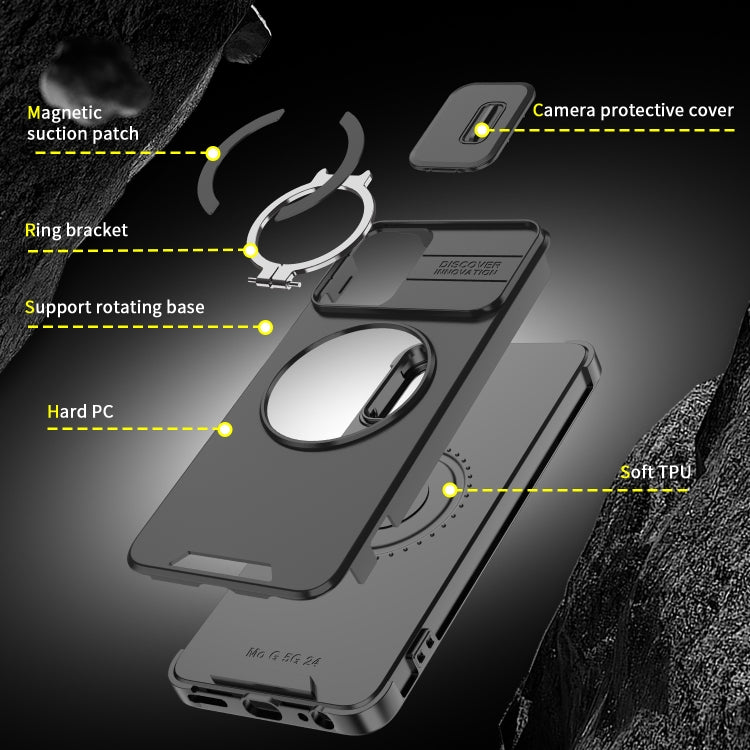 For Motorola Moto G 5G 2024 Sliding Camshield Ring Holder Phone Case(Purple) - Motorola Cases by PMC Jewellery | Online Shopping South Africa | PMC Jewellery | Buy Now Pay Later Mobicred