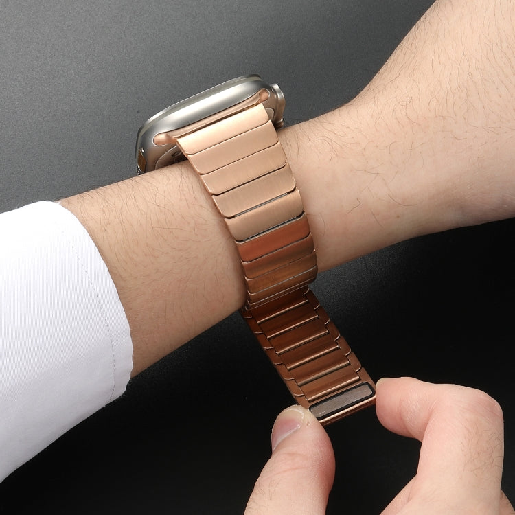 For Apple Watch Series 8 41mm Single Bead Magnetic Stainless Steel Watch Band(Rose Gold) - free shipping - PMc TechLife - Order now!