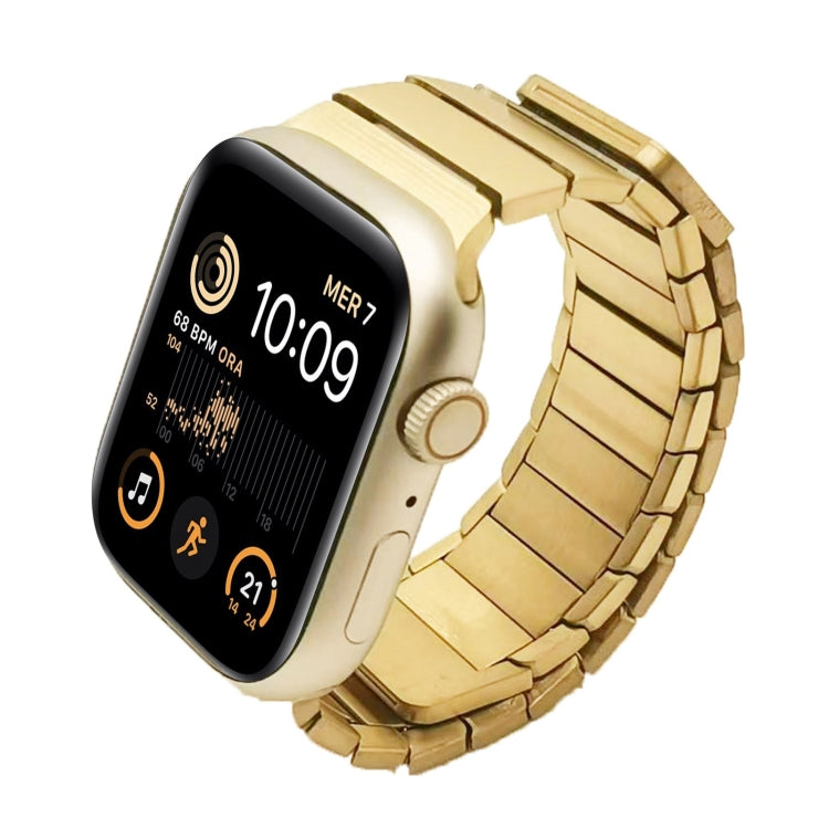 For Apple Watch SE 2022 40mm Single Bead Magnetic Stainless Steel Watch Band(Gold) - free shipping - PMc TechLife - Order now!