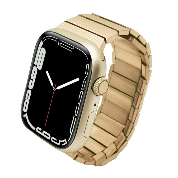 For Apple Watch Series 7 41mm Single Bead Magnetic Stainless Steel Watch Band(Rose Gold) - free shipping - PMc TechLife - Order now!
