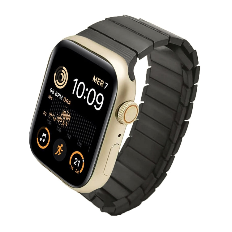 For Apple Watch SE 44mm Single Bead Magnetic Stainless Steel Watch Band(Black) - free shipping - PMc TechLife - Order now!