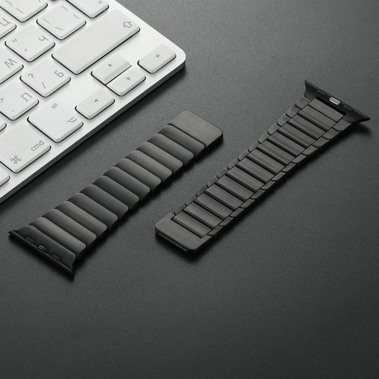 For Apple Watch Series 5 44mm Single Bead Magnetic Stainless Steel Watch Band(Black) - free shipping - PMc TechLife - Order now!