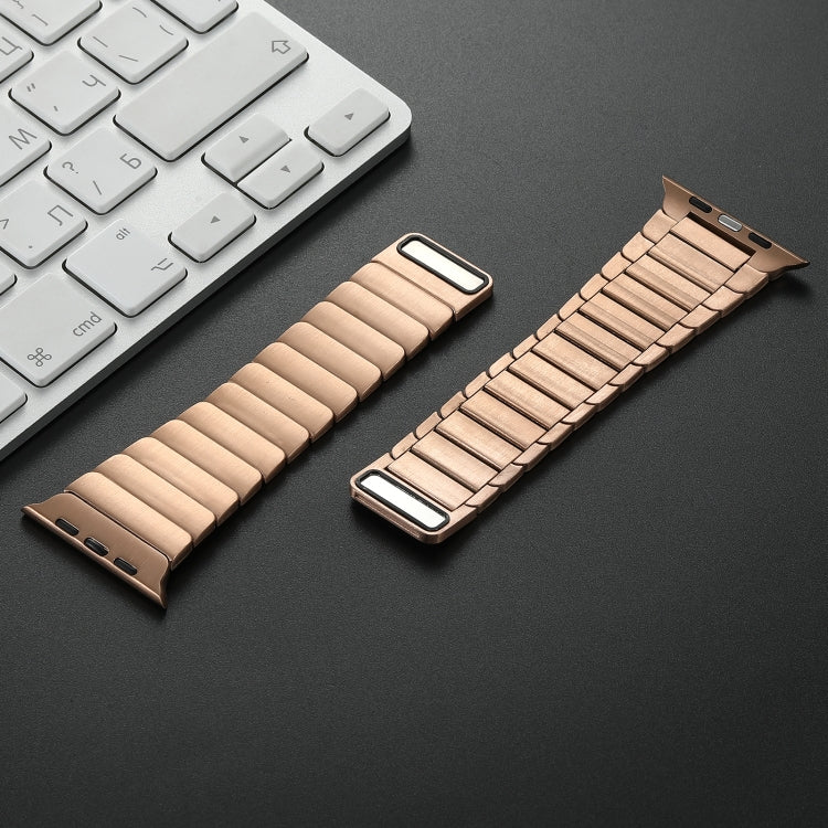 For Apple Watch Series 4 44mm Single Bead Magnetic Stainless Steel Watch Band(Rose Gold) - free shipping - PMc TechLife - Order now!