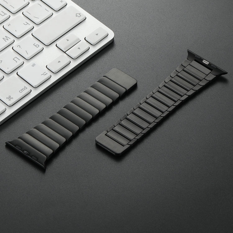 For Apple Watch Series 10 46mm Single Bead Magnetic Stainless Steel Watch Band(Black) - Watch Bands by PMc TechLife | Online Shopping South Africa | PMc TechLife | Buy Now Pay Later Mobicred