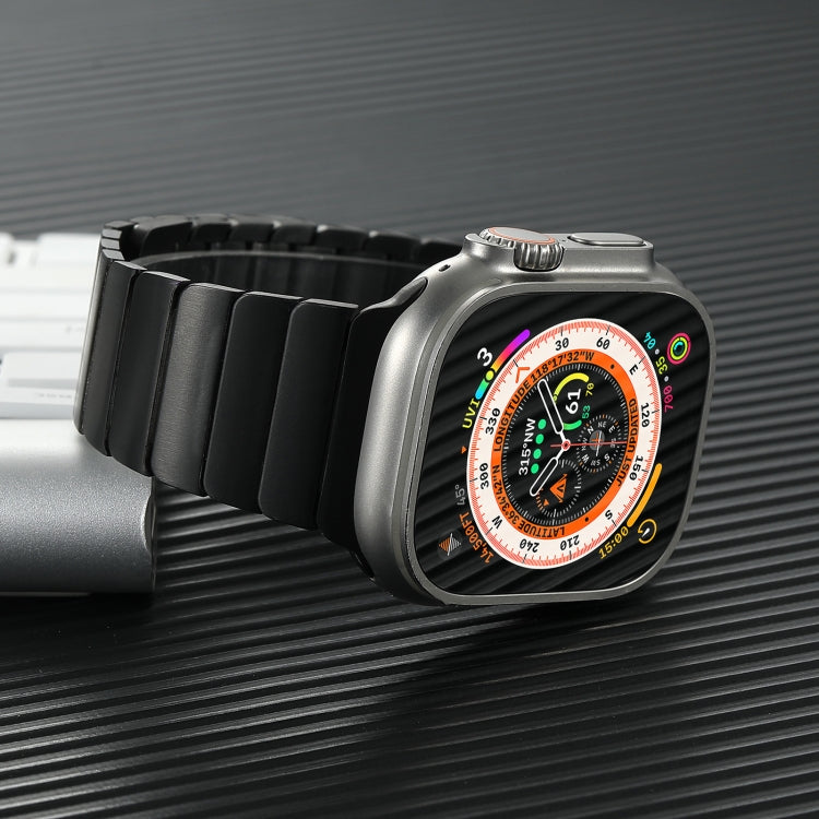 For Apple Watch Series 8 45mm Single Bead Magnetic Stainless Steel Watch Band(Black) - free shipping - PMc TechLife - Order now!