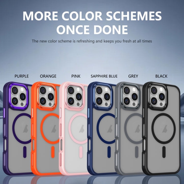 For iPhone 16 Pro Breathable Skin Feel Frosted MagSafe Magnetic Phone Case(Dark Blue) - free shipping - PMC Jewellery - Order now!