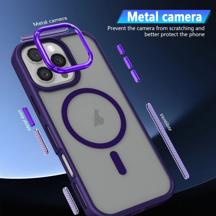For iPhone 16 Pro Breathable Skin Feel Frosted MagSafe Magnetic Phone Case(Dark Blue) - free shipping - PMC Jewellery - Order now!