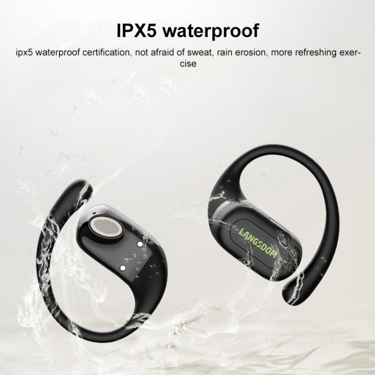Langsdom TS19 Ear-mounted ENC Noise Reduction Wireless Bluetooth Earphone(White) - free shipping - PMC Jewellery - Order now!